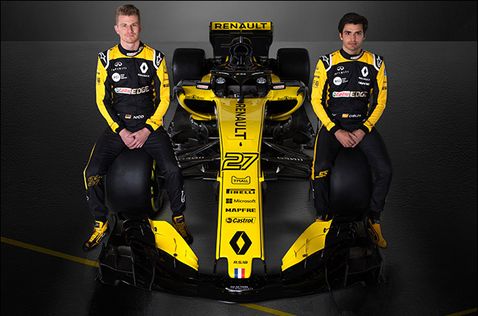 Нико Хюлкенберг и Карлос Сайнс у новой Renault Sport R.S.18